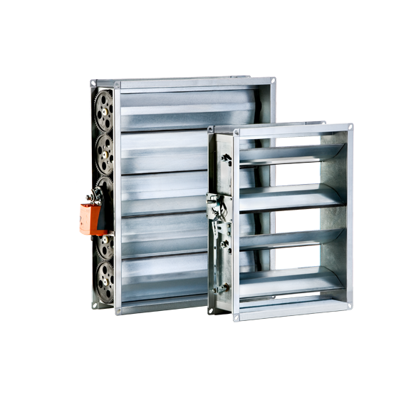 Zertifizierte Jalousieklappen nach VDI 6022 und ATEX zur Druck- und Volumenstromeinstellung